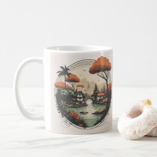 Lustiger Becher für Naturliebhaber XIV 1 Kaffeetasse (Mit Donut)