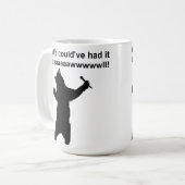 Lustiger Becher Singender Bär Kaffeetasse (Vorderseite Links)