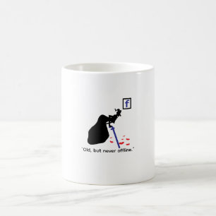 Lustiger Becher über soziale Medien, humorvoller B Kaffeetasse