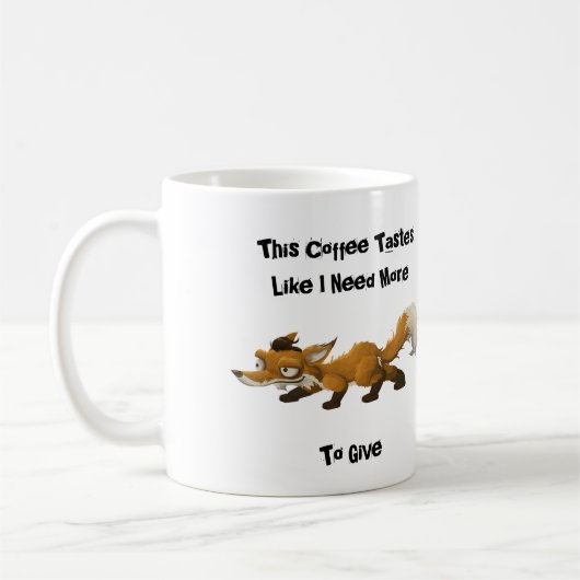 Lustiger Bedarf mehr Fox-Kaffee-Tasse Kaffeetasse (Links)