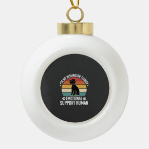 Lustiger Bedlington Terrier Emotional Unterstützer Keramik Kugel-Ornament