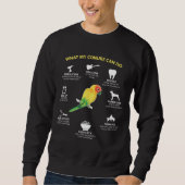Lustiger begabter Vogel-Liebhaber Sun Conure Sweatshirt (Vorderseite)