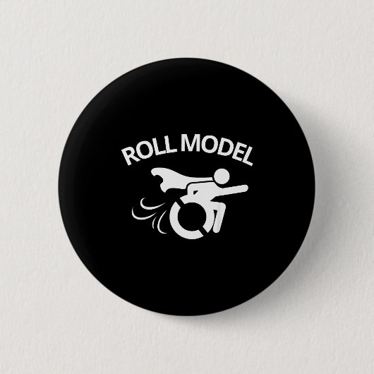 Lustiger Behinderter Sarkastischer Rollstuhl Button (Vorderseite)