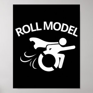 Lustiger Behinderter Sarkastischer Rollstuhl Poster