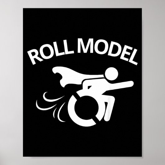 Lustiger Behinderter Sarkastischer Rollstuhl Poster (Vorne)