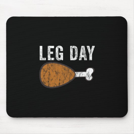 Lustiger Beintag Thanksgiving Truthahn Tag Pyjama Mousepad (Vorne)