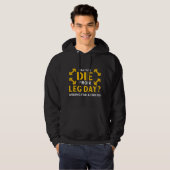 Lustiger Beintag-Workout-Gym  Hoodie (Vorne ganz)