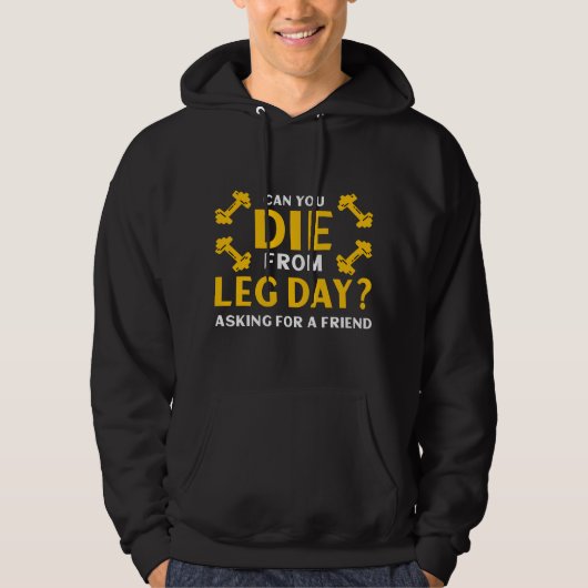 Lustiger Beintag-Workout-Gym  Hoodie (Vorderseite)