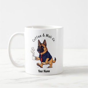 Lustiger belgischer Malinois Hund Geschäftsanzug K Kaffeetasse