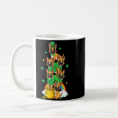 Lustiger belgischer Malinois St. Patricks Tag Frau Kaffeetasse (Links)