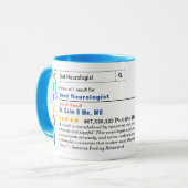 Lustiger benutzerdefinierter bester Neurologe Tasse (Vorderseite Links)