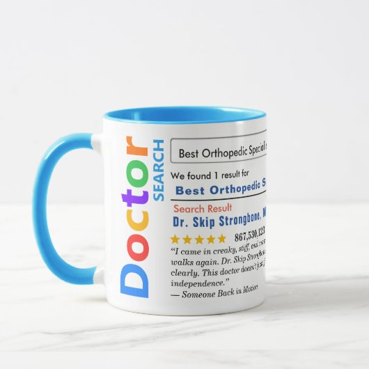 Lustiger benutzerdefinierter bester orthopädischer tasse (Links)