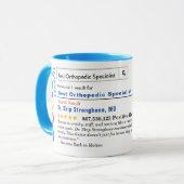 Lustiger benutzerdefinierter bester orthopädischer tasse (Vorderseite Links)