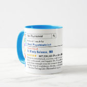 Lustiger benutzerdefinierter bester Psychiater-Mug Tasse (Vorderseite Links)