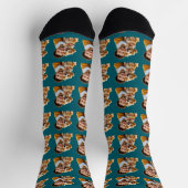 Lustiger benutzerdefinierter Gesichtsschnitt-Hunde Socken (Oben)