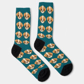 Lustiger benutzerdefinierter Gesichtsschnitt-Hunde Socken (Rechts)