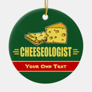 Lustiger benutzerdefinierter Käse KÄSEOLOGE Weihna Keramik Ornament