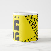 Lustiger benutzerdefinierter Name Große Tasse Warn (Vorderseite)