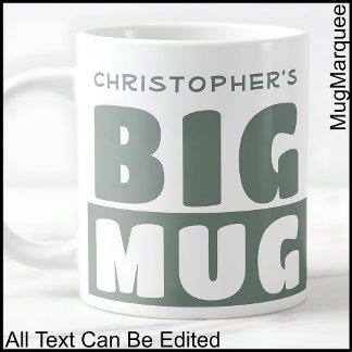 Lustiger benutzerdefinierter Name Text Zwei-Töne-G Jumbo-Tasse