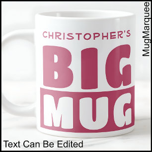 Lustiger benutzerdefinierter Name Text Zweifarbig Jumbo-Tasse