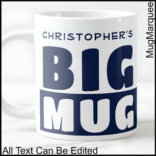 Lustiger benutzerdefinierter Name Text Zweifarbig Jumbo-Tasse