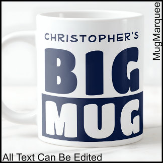 Lustiger benutzerdefinierter Name Text Zweifarbig Jumbo-Tasse