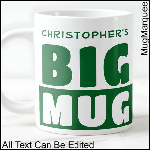 Lustiger benutzerdefinierter Name Text Zweifarbig Jumbo-Tasse