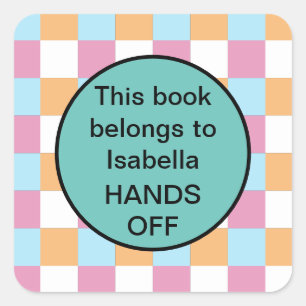 Lustiger benutzerdefinierter Text Quadratischer Aufkleber