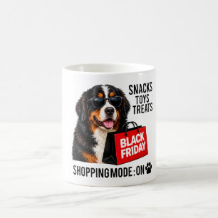 Lustiger Berner Sennenhund Black Friday Shopping Kaffeetasse