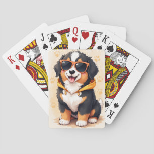 Lustiger Berner Sennenhund Kawaii Hund Spielkarten