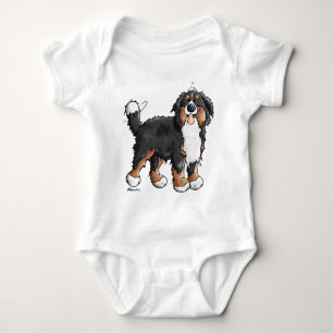 Lustiger Bernese GebirgshundeCartoon Baby Strampler