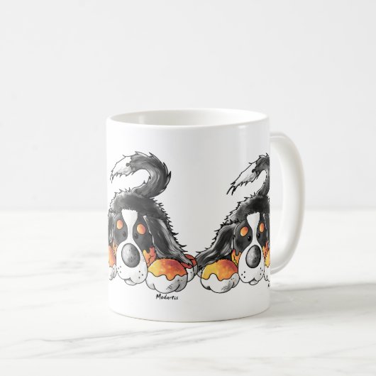 Lustiger Bernese GebirgshundeCartoon Kaffeetasse (VorderseiteRechts)