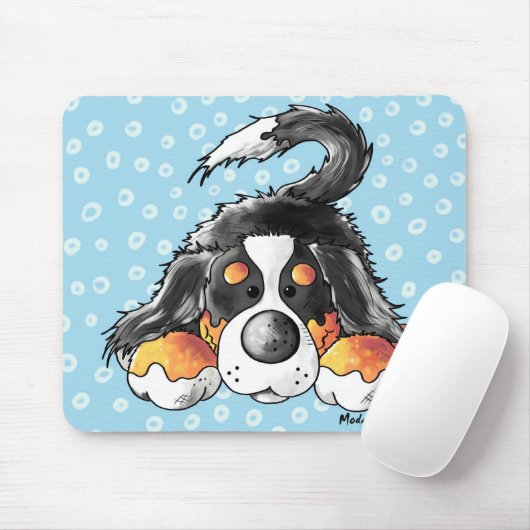 Lustiger Bernese GebirgshundeCartoon Mousepad (Mit Mouse)
