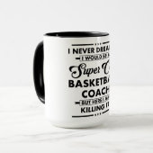 Lustiger Beruf/Beruf Super Basketball Trainer Tasse (Vorderseite Links)