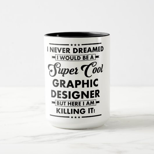 Lustiger Beruf/Beruf Super Cooler Designer Tasse (Zentrum)