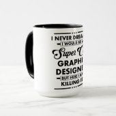 Lustiger Beruf/Beruf Super Cooler Designer Tasse (Vorderseite Links)