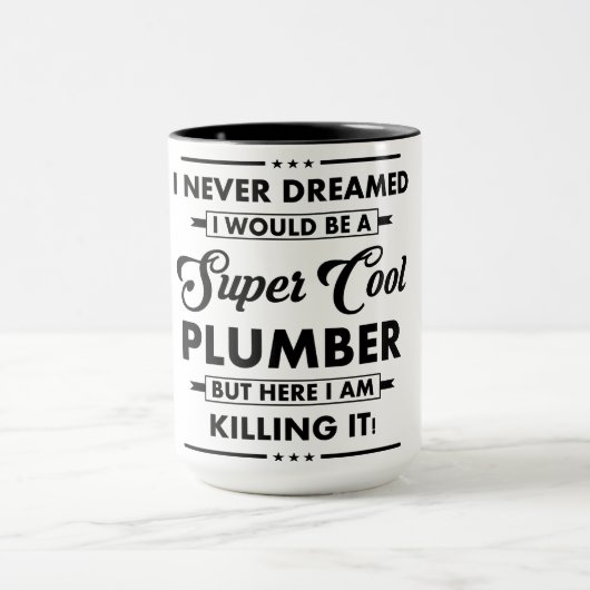 Lustiger Beruf/Beruf Super Cooler Klempner Tasse (Zentrum)
