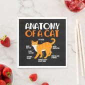 Lustiger Besitzer einer Tabby-Katze Anatomie einer Serviette (Beispiel)
