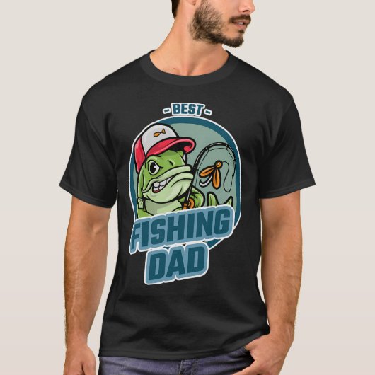 Lustiger bester Angelvater T-Shirt (Vorderseite)