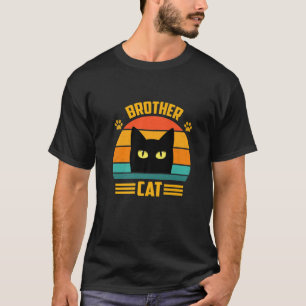 Lustiger bester Bruder Katze Retro Vintage Bruder T-Shirt