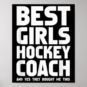 Lustiger bester Mädchen-Hockey-Trainer  Poster