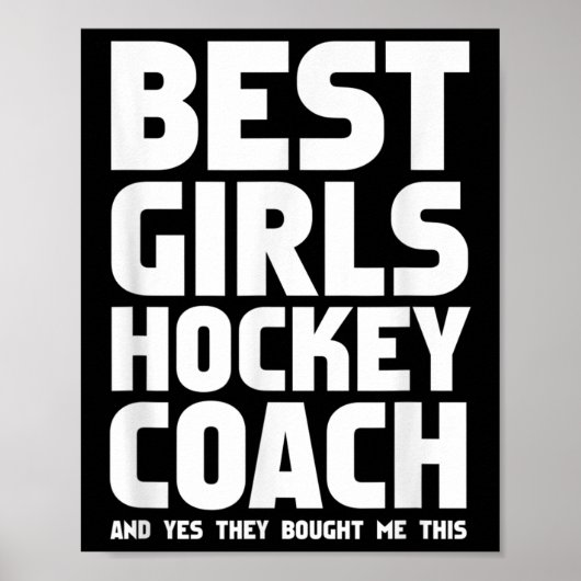 Lustiger bester Mädchen-Hockey-Trainer Poster (Vorne)