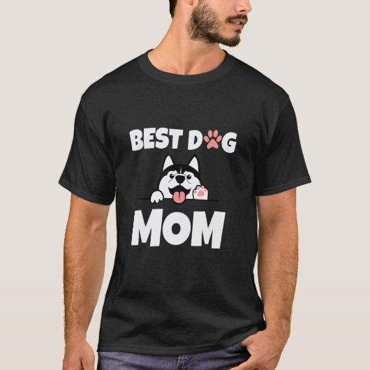 Lustiger bester Mutter Hund Husky T-Shirt (Vorderseite)