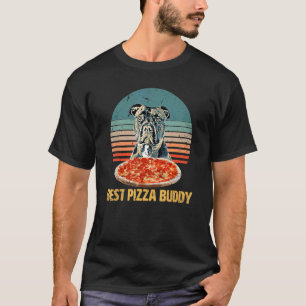 Lustiger bester Pizza-Kumpel Süßer Pit Bull Terr T-Shirt