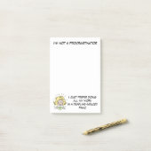 Lustiger betonter heraus FrauProcrastinator Post-it Klebezettel (Auf Schreibtisch)