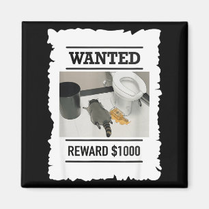 Lustiger betrunkener Waschbär gesucht Belohnung $1 Magnet