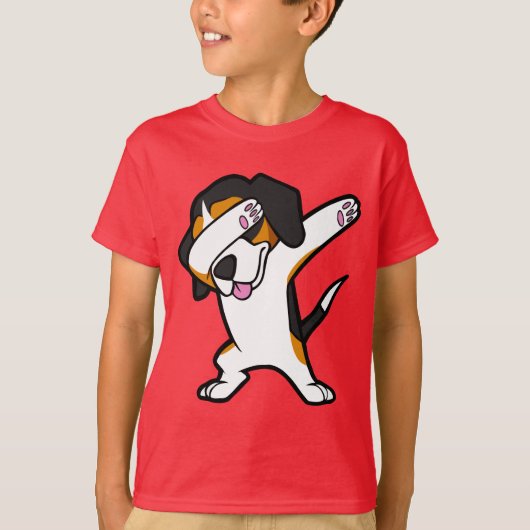 Lustiger betupfender Beagle-lustiger angesagter T-Shirt (Vorderseite)