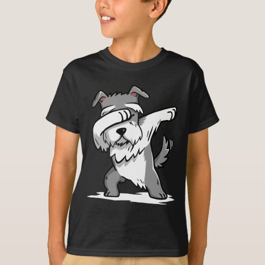 Lustiger betupfender Schnauzer-T - Shirt (Vorderseite)
