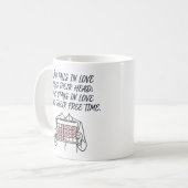 Lustiger Beziehungs-Kalender & Zeit Illustration Kaffeetasse (Vorderseite Links)
