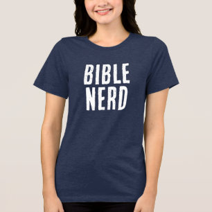 Lustiger Bibel-Nerd Christlicher Humor Grunge Tri-Blend Shirt